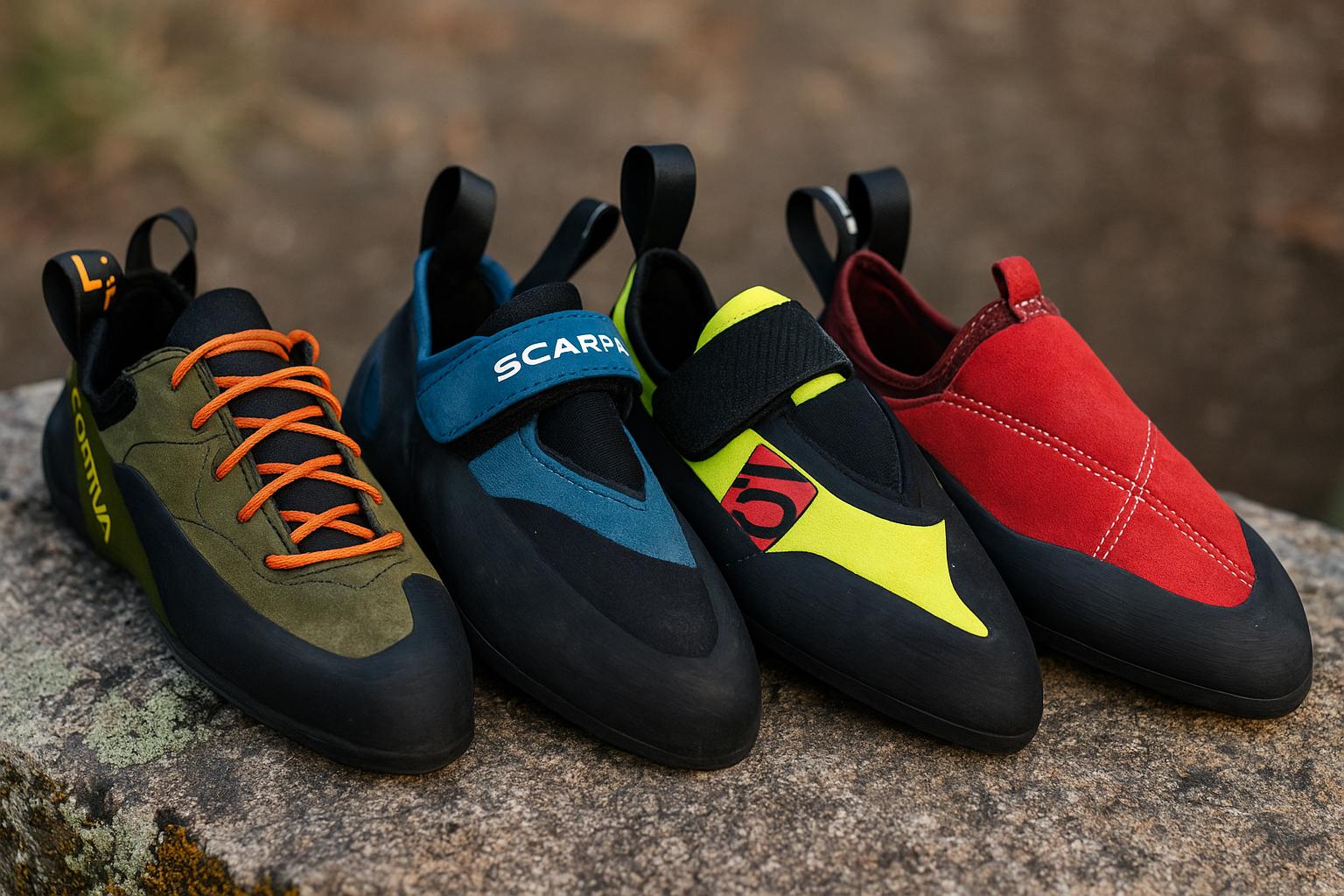 four_different_climbing_shoe