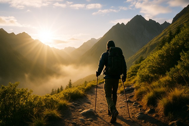 hiker_sunrise_mountain_path