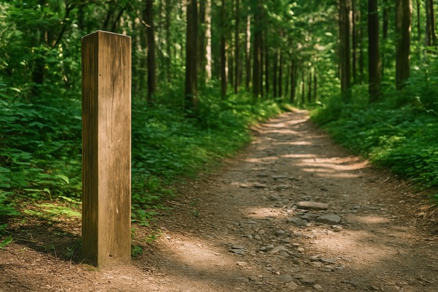 wooden-trail-marker